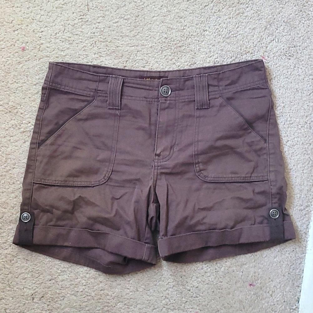 Women's Brown Cotton Short